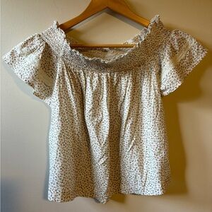 Arizona Jeans Co floral off the shoulder top